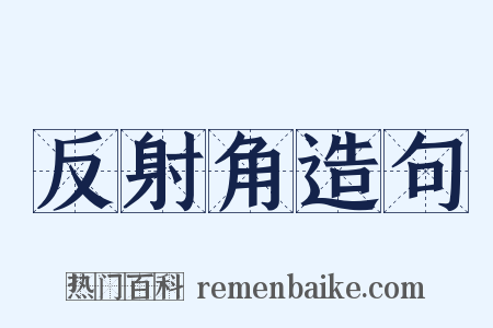 反射角造句是什么意思的图片